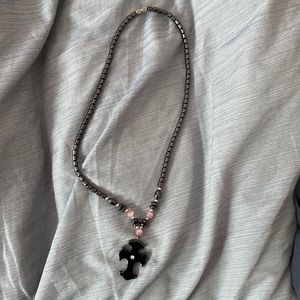 Steel type necklace handmade